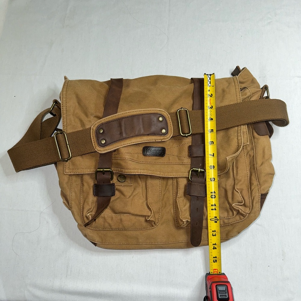 Kattee- Brown Canvas Messenger Bag